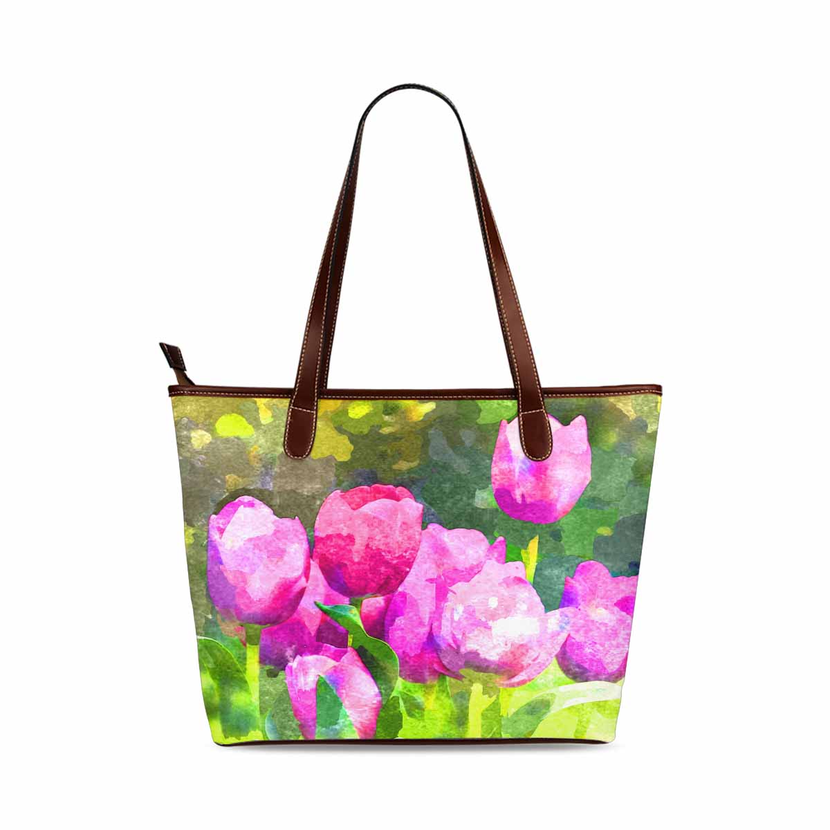 Classic Fabric handbag, watercolor floral, design 243