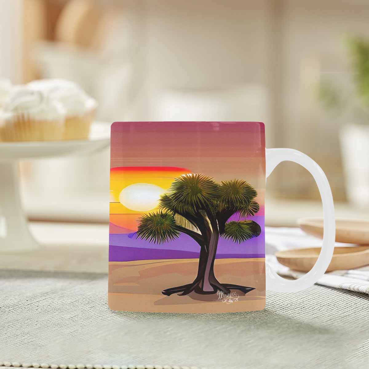 Coffee Mug, tea cup, desert scene, design 71