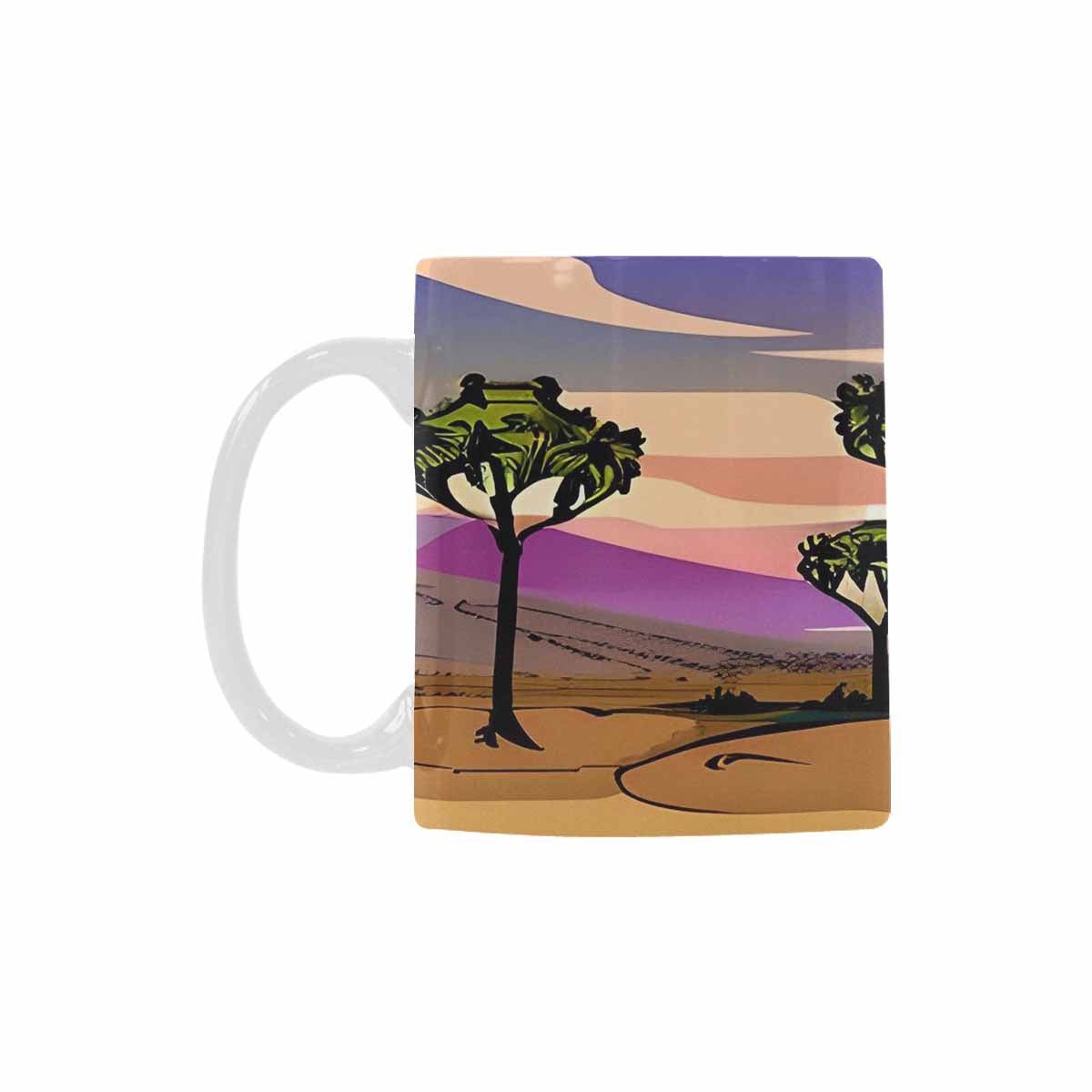 Coffee Mug, tea cup, desert scene, design 35