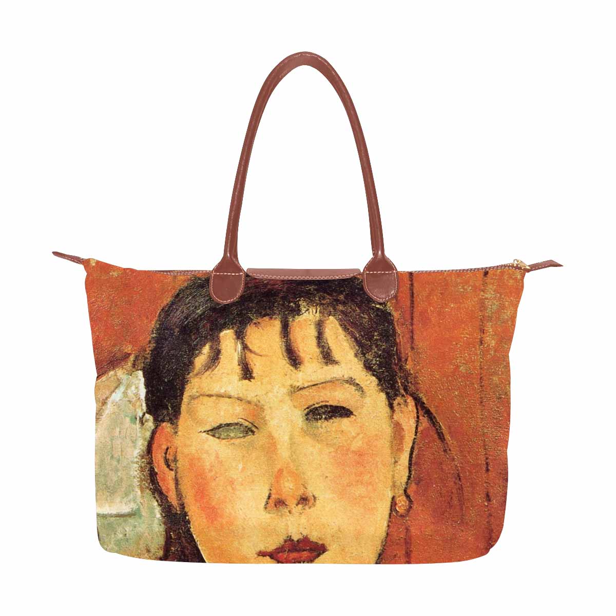 Classic handbag, Modigliani design, choice of 2 colors, Marie