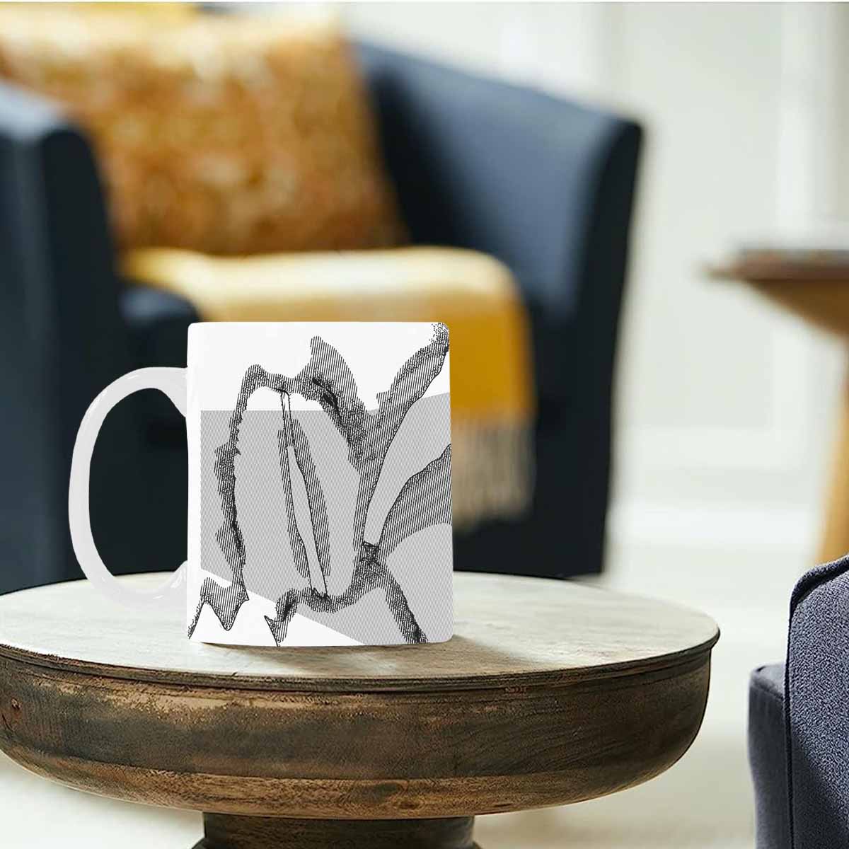 Quality Mug, coffee mug, tea cup, B & W Abstract, Set 1, design 138