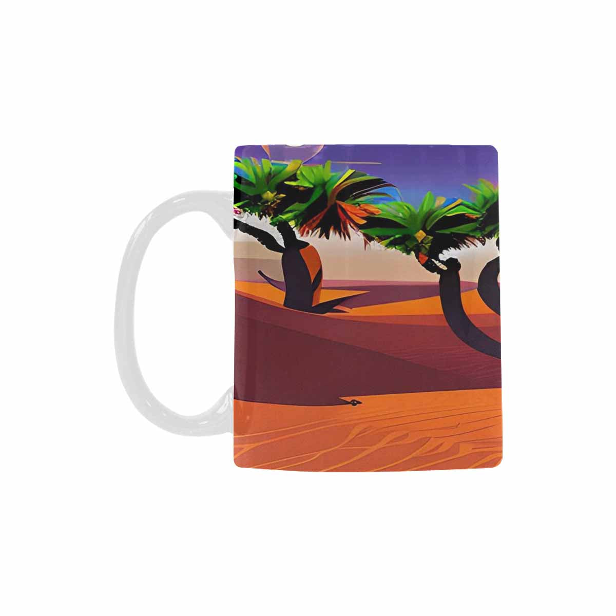 Coffee Mug, tea cup, desert scene, design 70