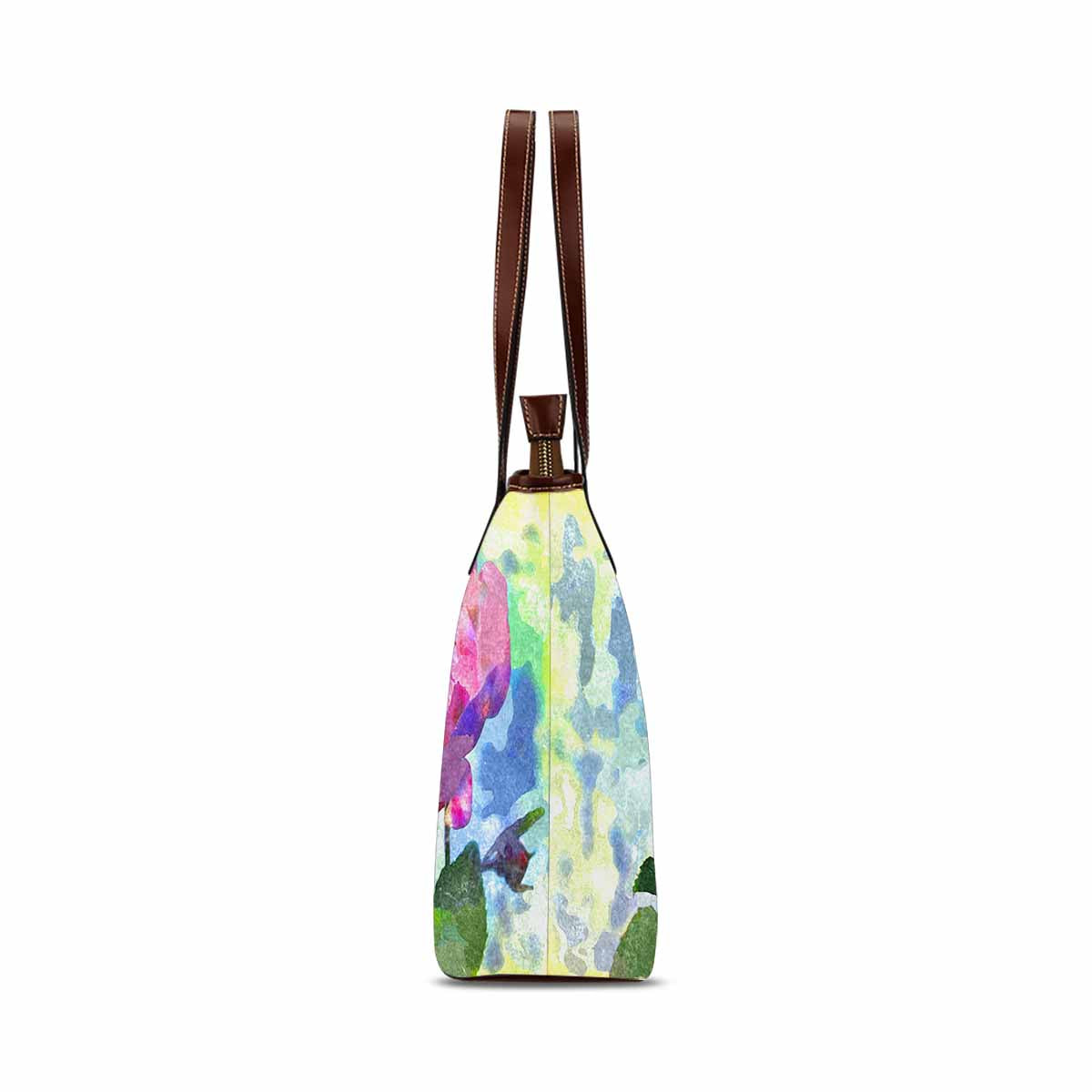 Classic Fabric handbag, watercolor floral, design 222