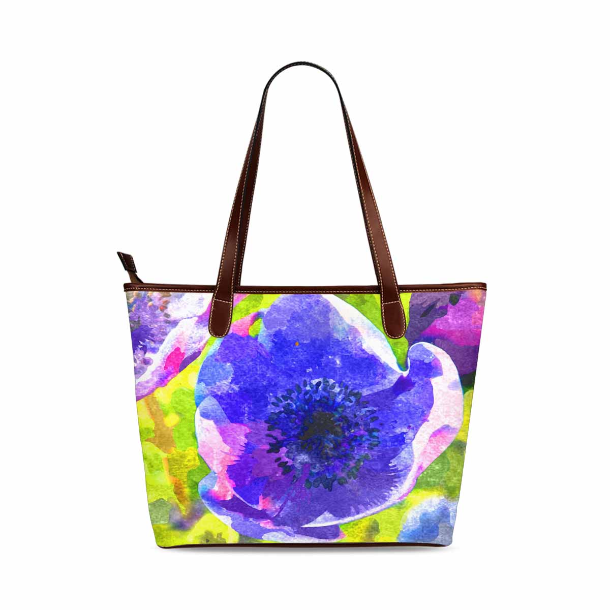 Classic Fabric handbag, watercolor floral, design 91