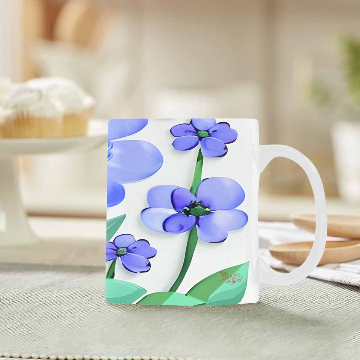 Quality Mug, coffee mug, tea cup, Bright florals, Set 1, Design 55