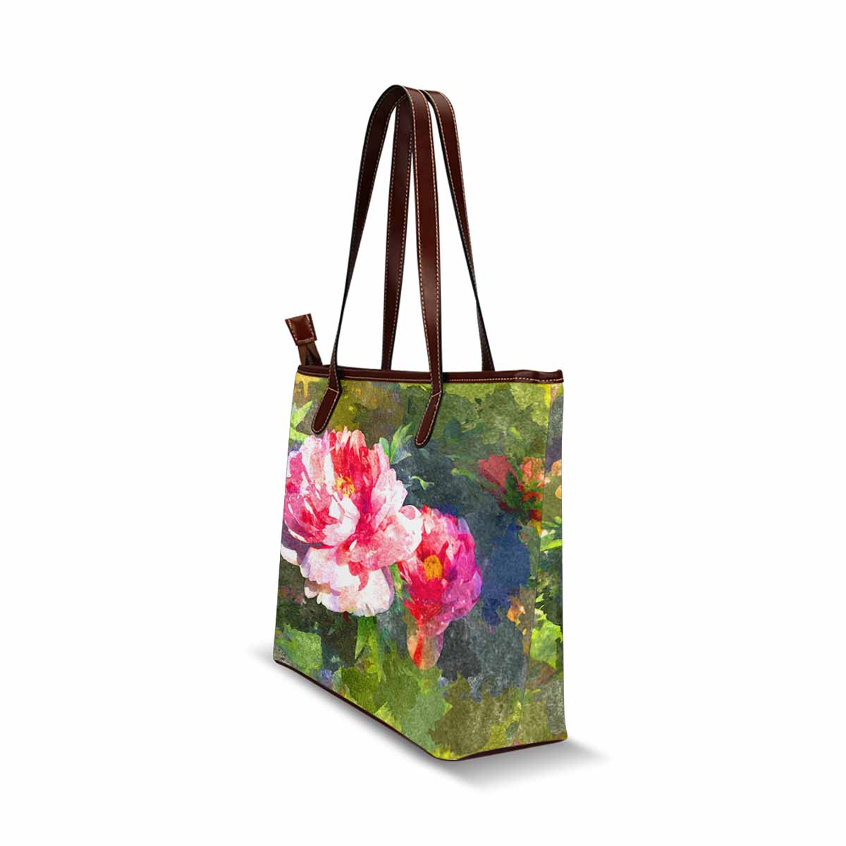 Classic Fabric handbag, watercolor floral, design 140