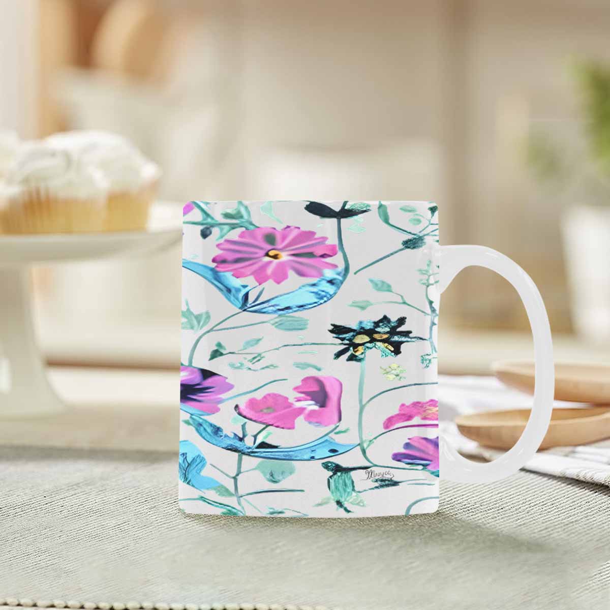 Quality Mug, coffee mug, tea cup, Bright florals, Set 2, design 30