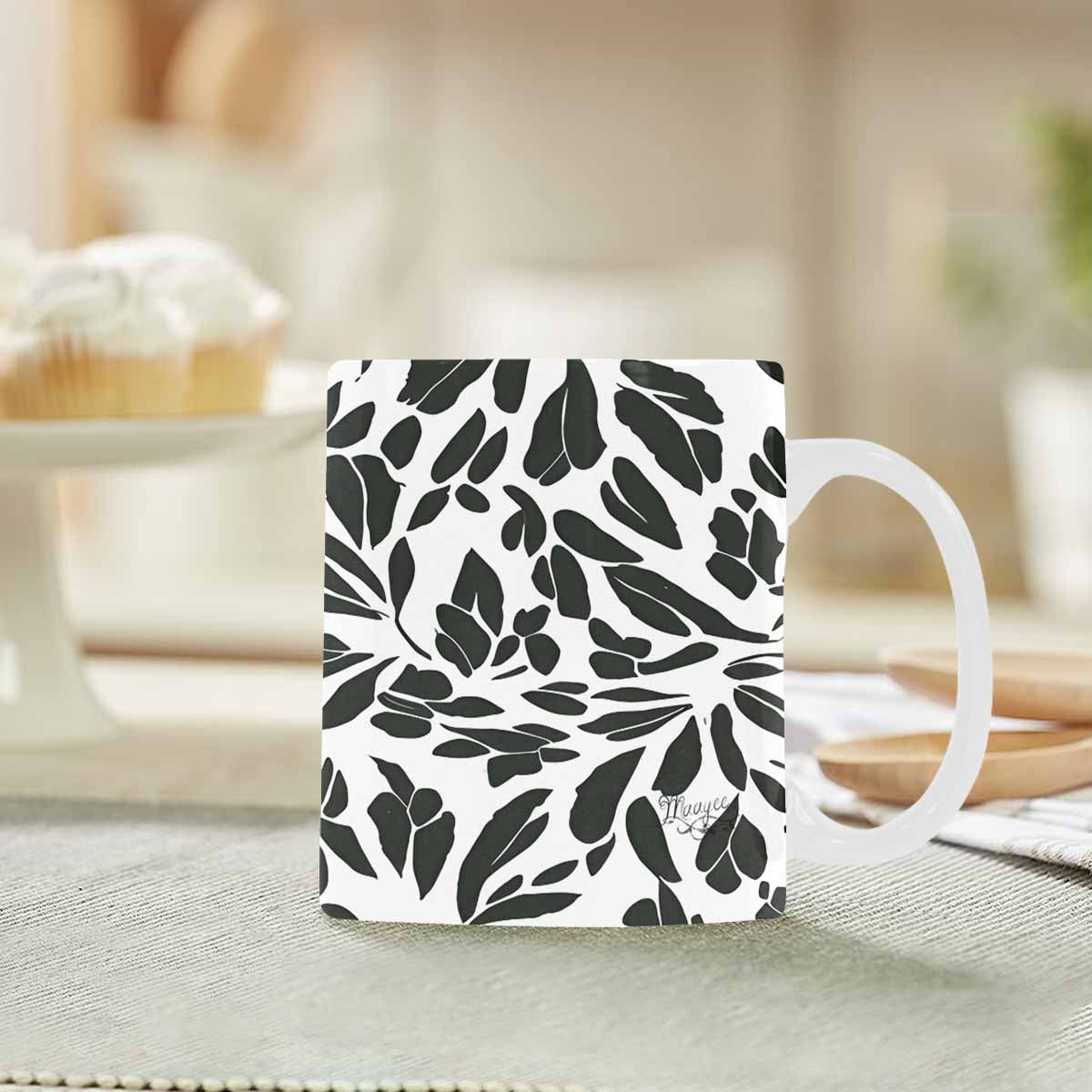 Quality Mug, coffee mug, tea cup, B & W Abstract, Set 1, design 11