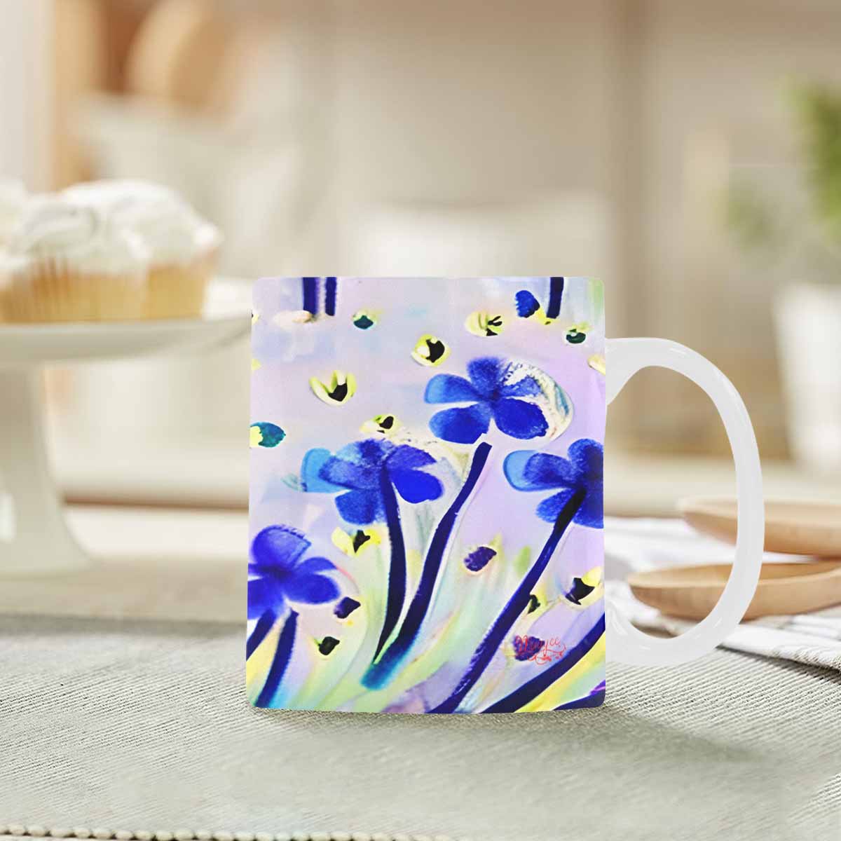 Quality Mug, coffee mug, tea cup, Bright florals, Set 1, Design 147