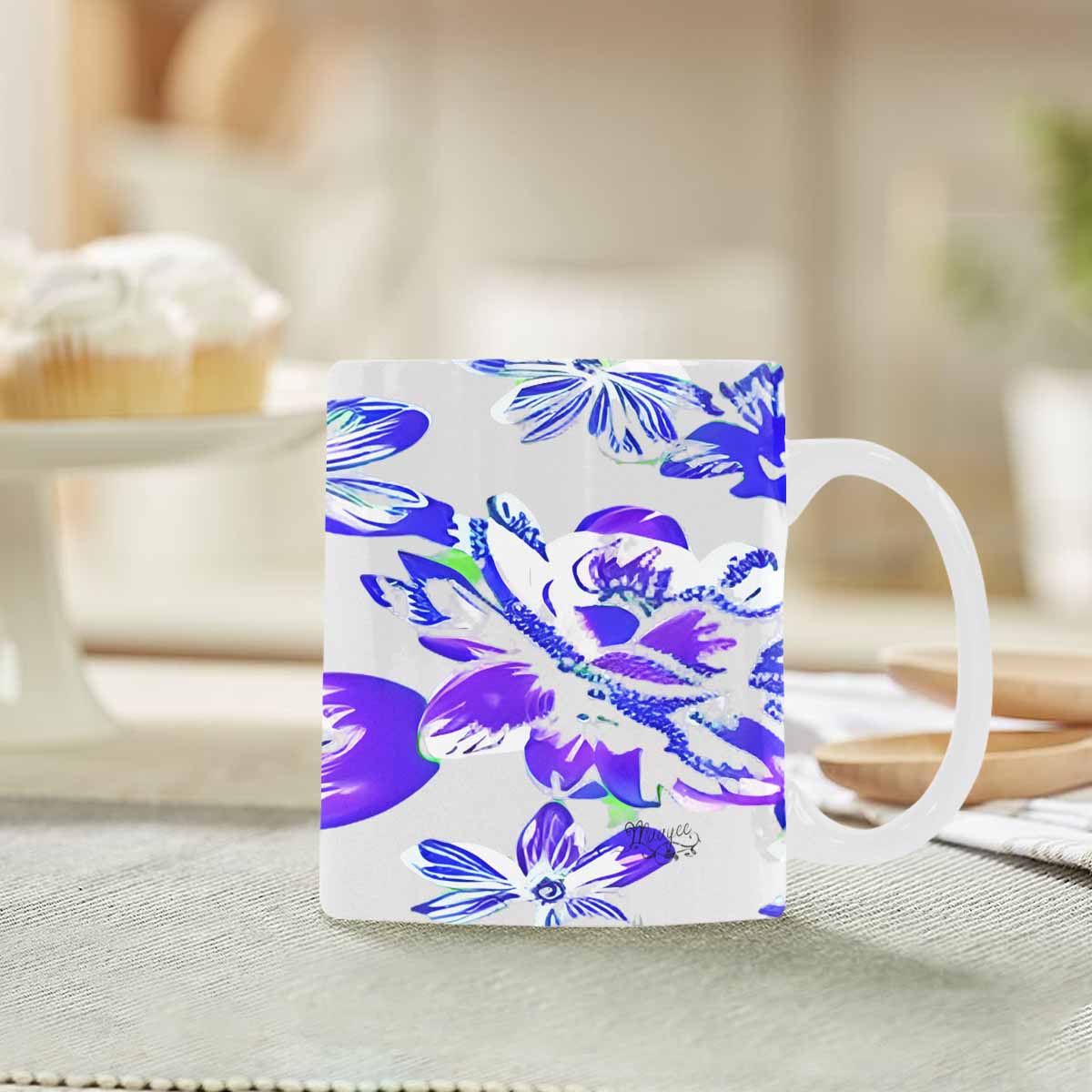 Quality Mug, coffee mug, tea cup, Bright florals, Set 1A, Design 154