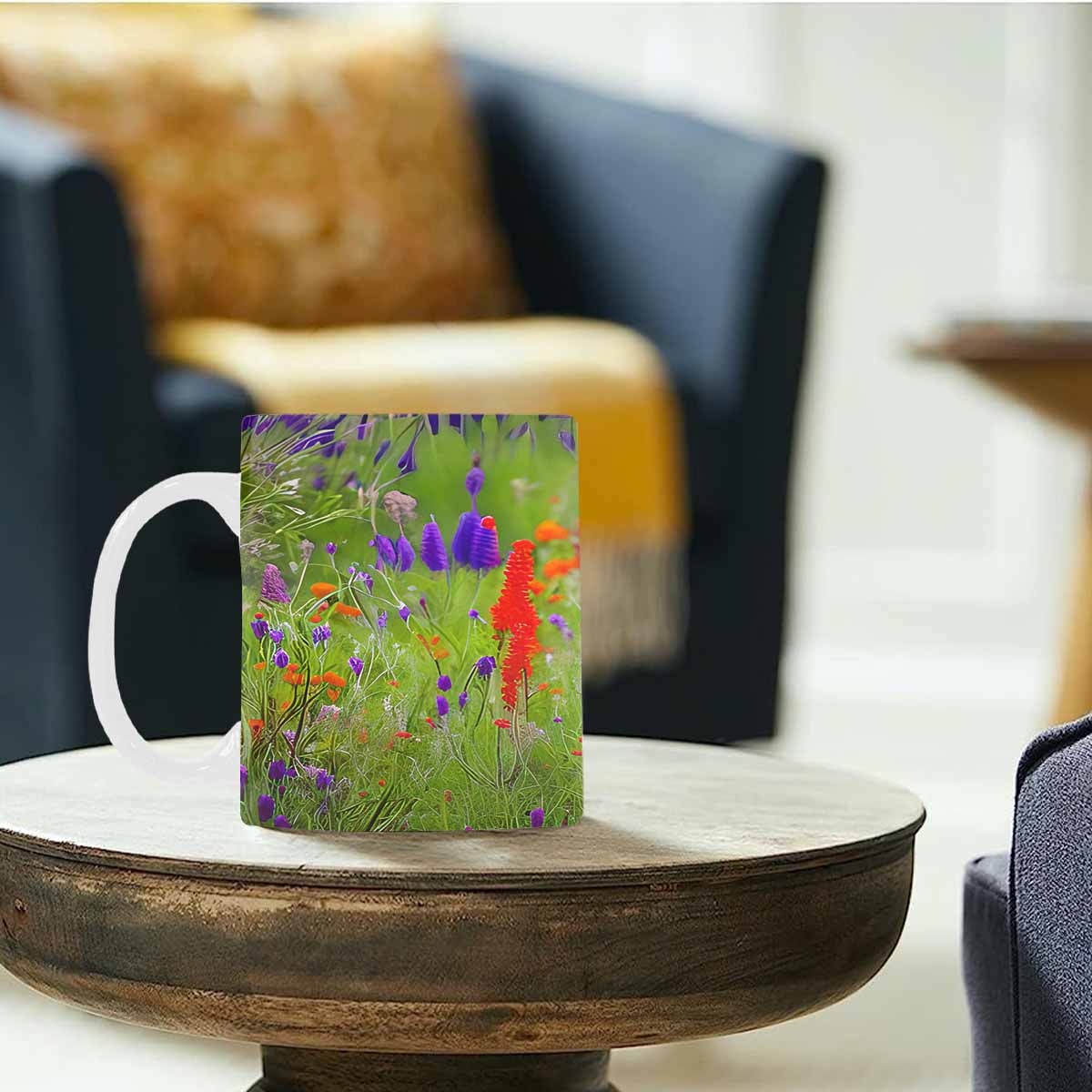 Quality Mug, coffee mug, tea cup, Bright florals, Set 1, Design 2