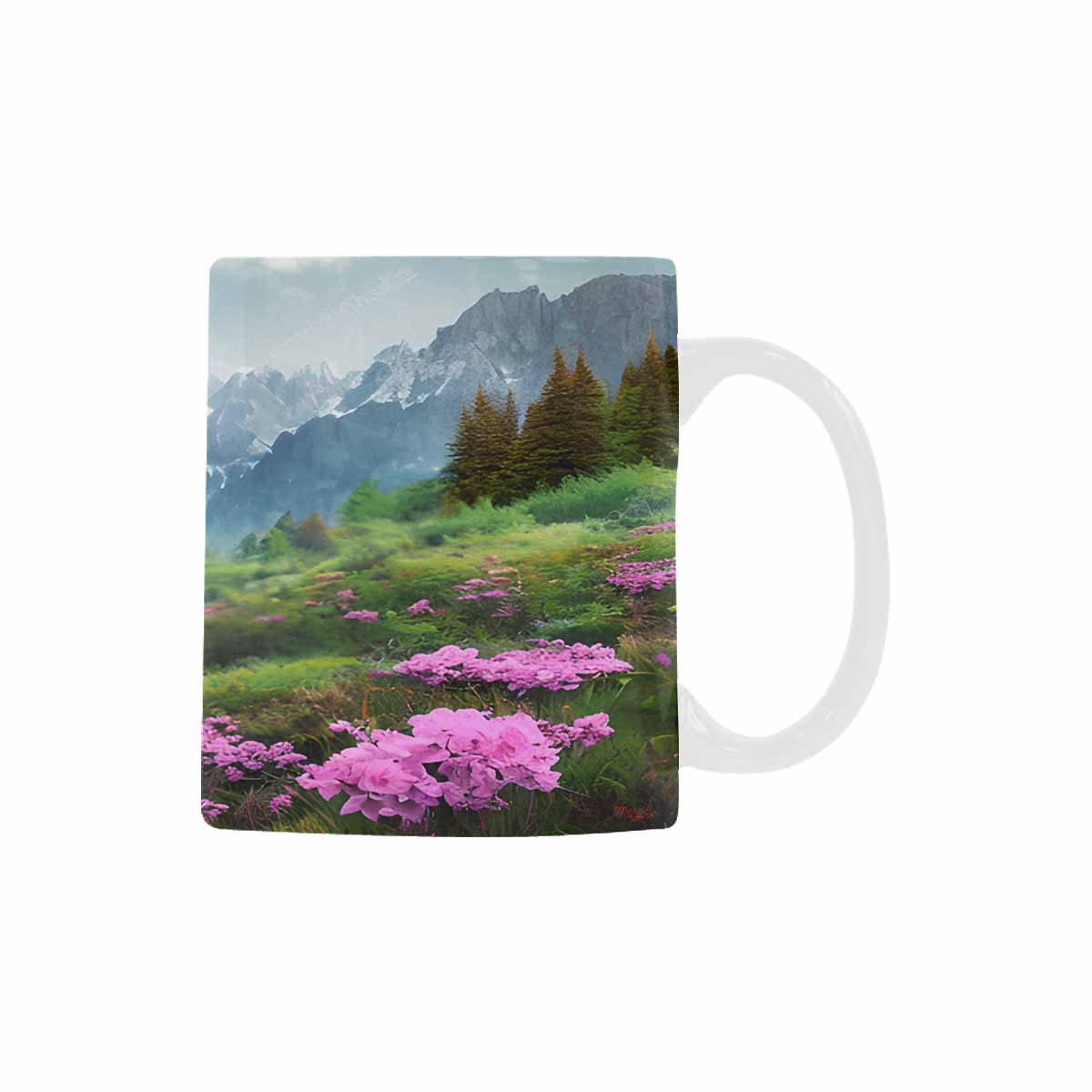 Rivers & Mountains Landscape mugs, set 1 design 24