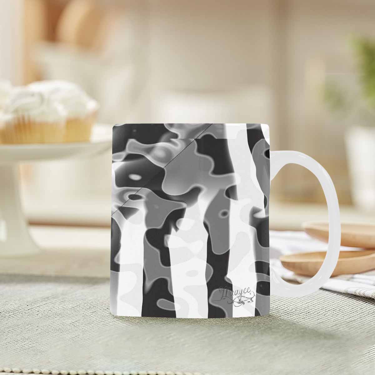 Quality Mug, coffee mug, tea cup, B & W Abstract, Set 1, design 131