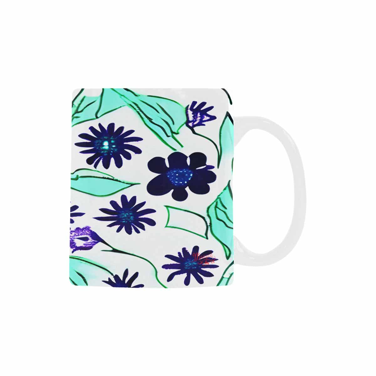 USA made Quality Mug, coffee mug, tea cup, Bright florals, Set 1, Design 117