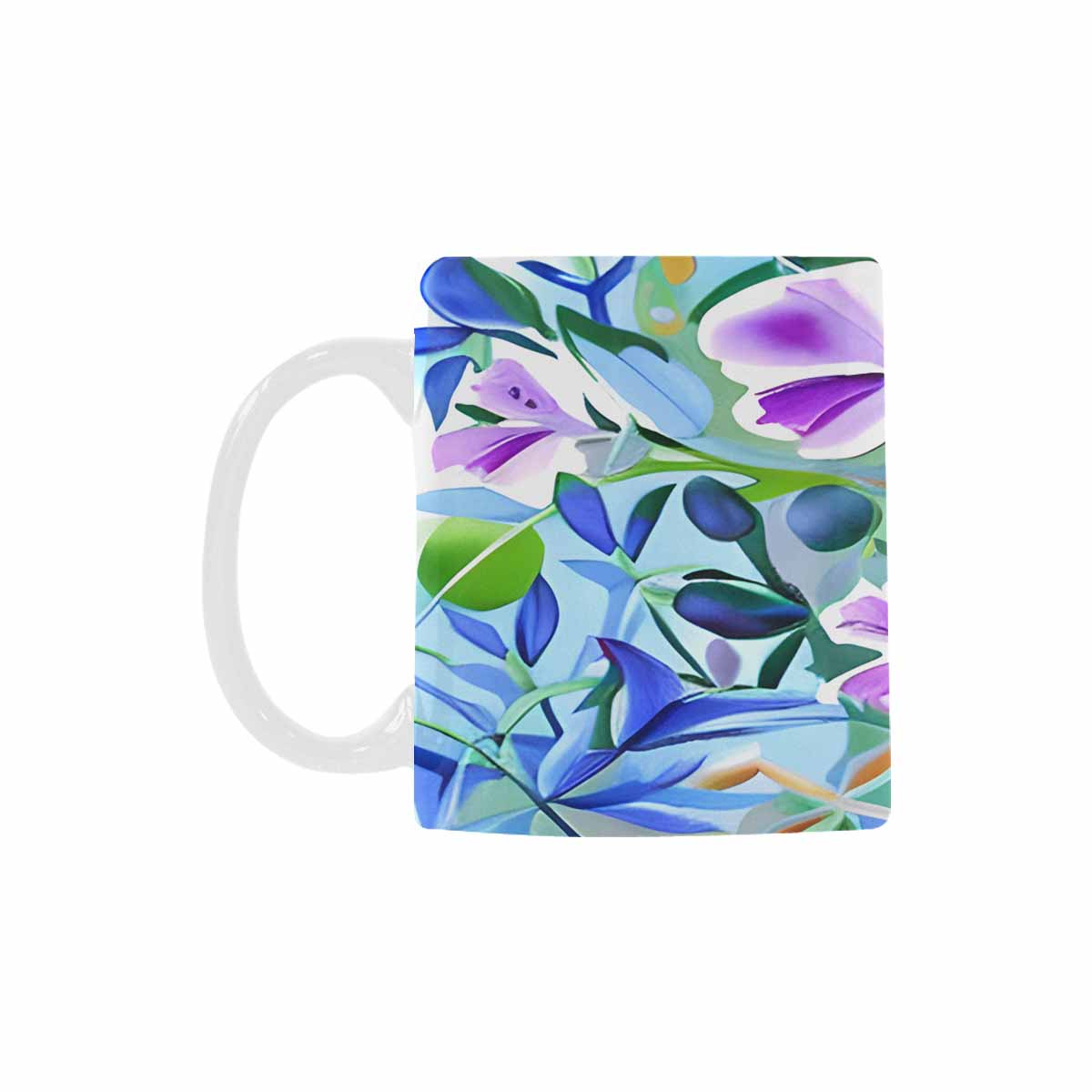USA made Quality Mug, coffee mug, tea cup, Bright florals, Set 1, Design 13