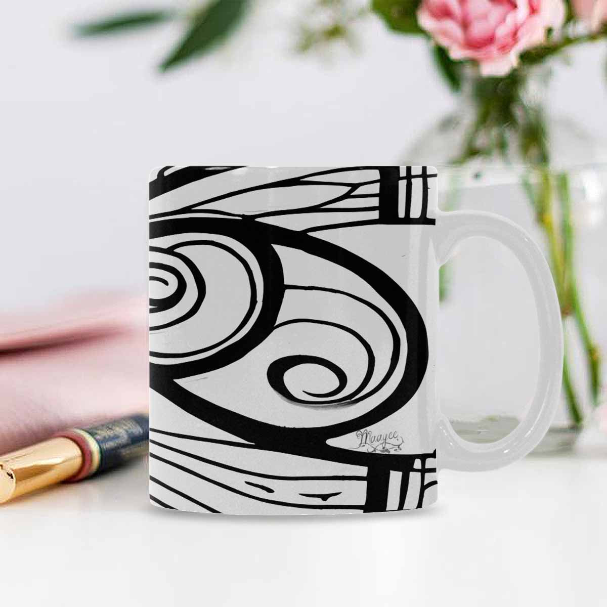 Quality Mug, coffee mug, tea cup, B & W Abstract, Set 1, design 54