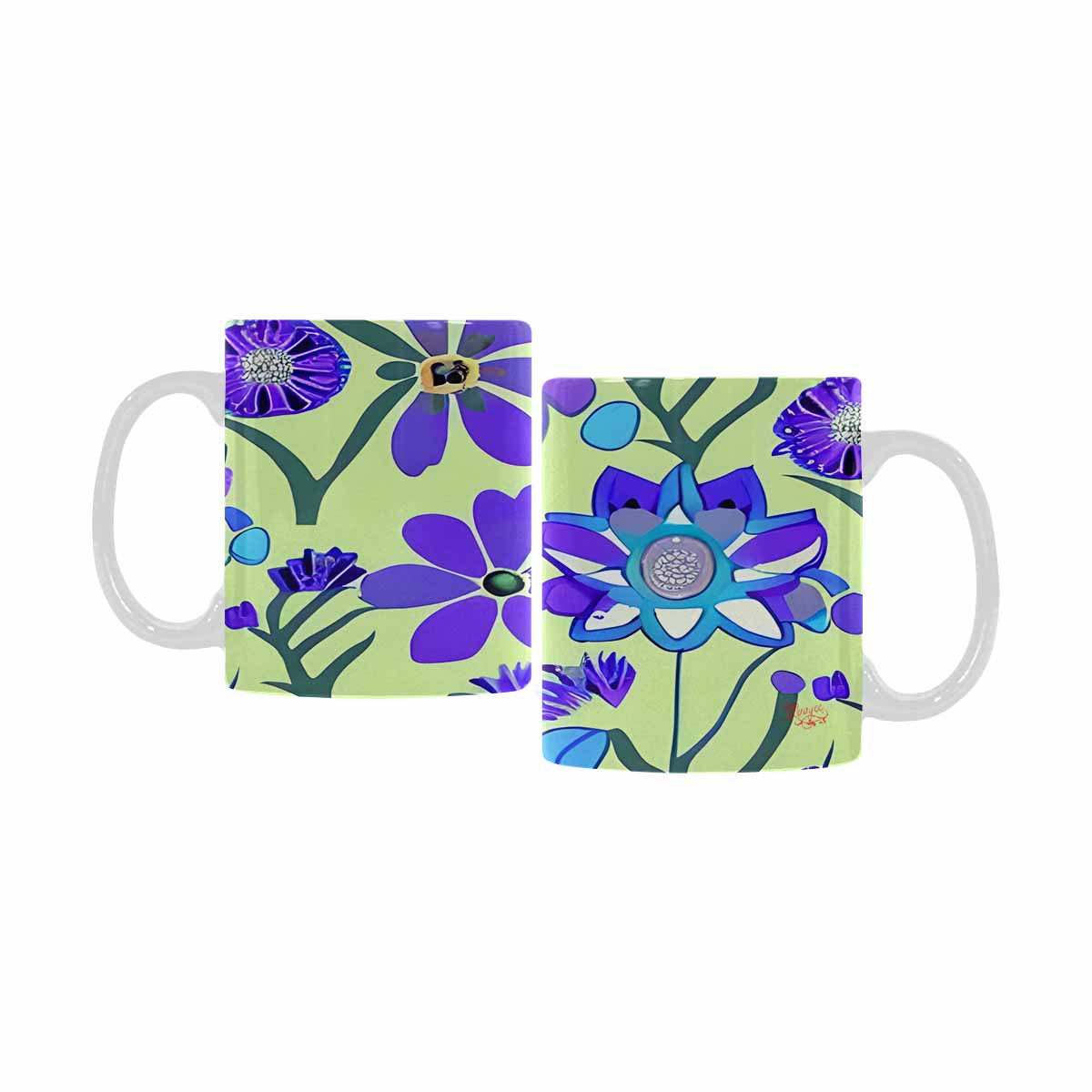 Quality Mug, coffee mug, tea cup, Bright florals, Set 1, Design 118