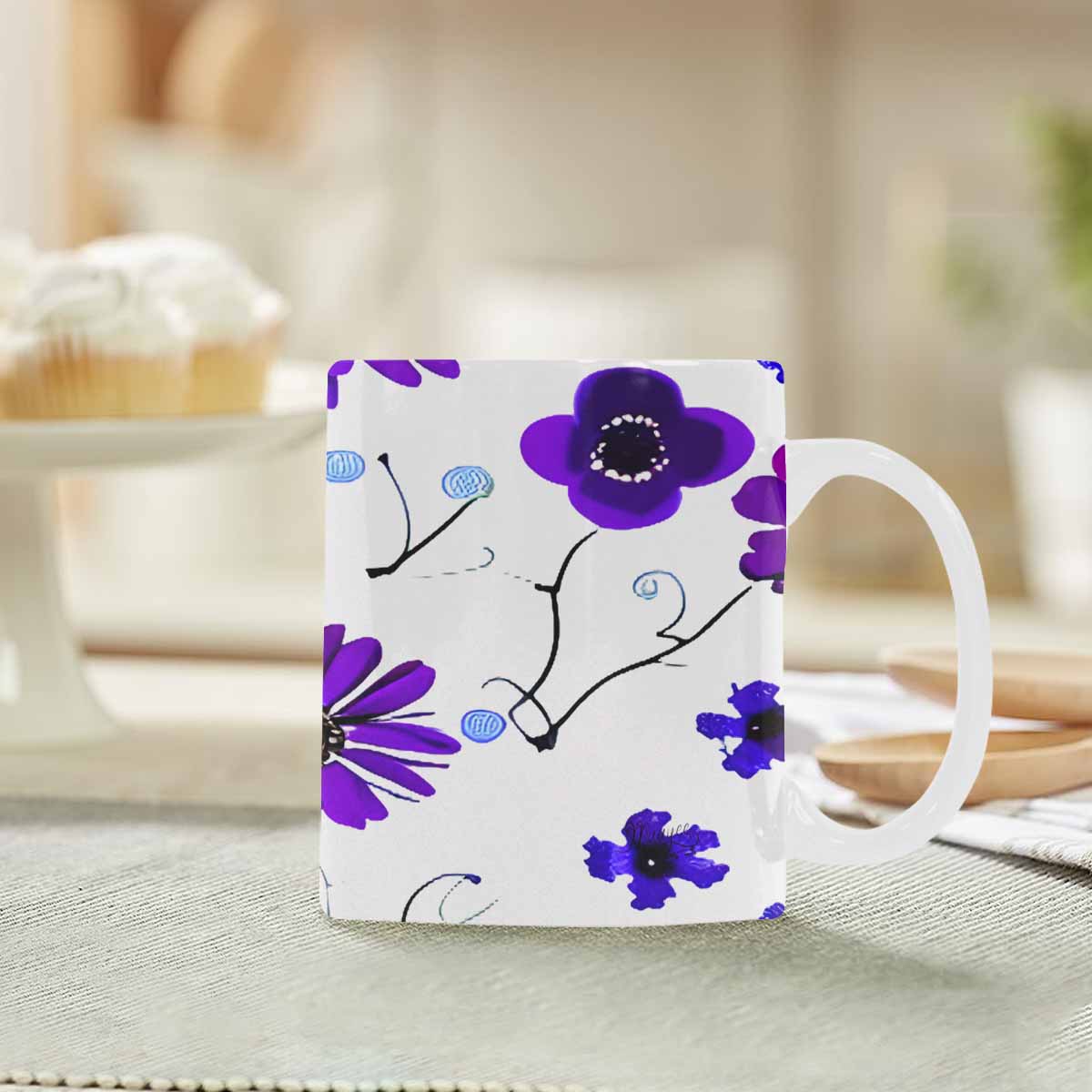 Quality Mug, coffee mug, tea cup, Bright florals, Set 1A, Design 137