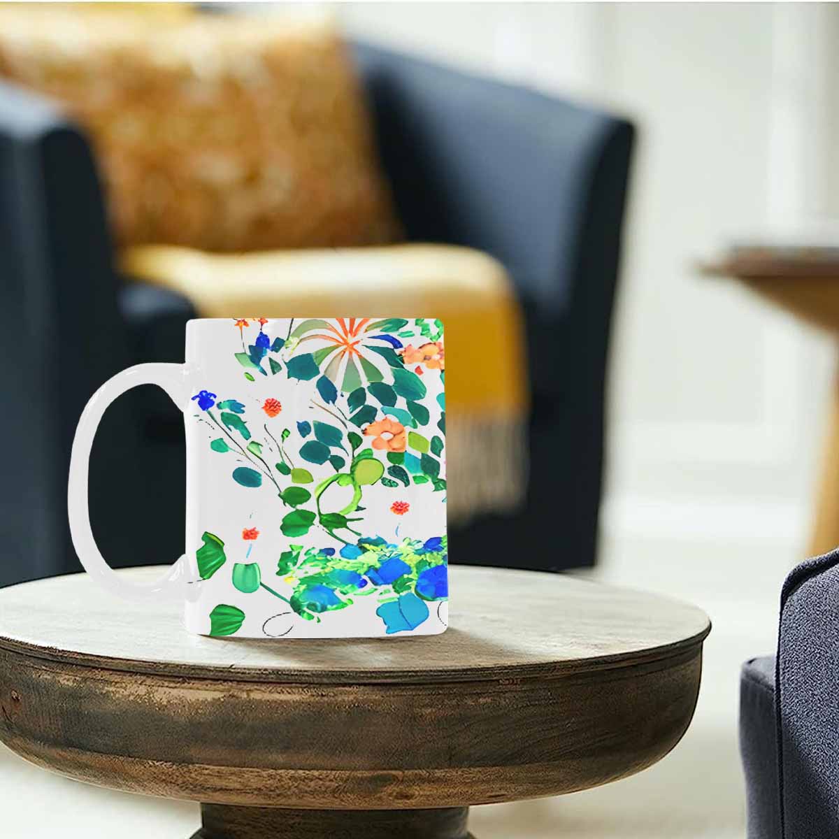 Quality Mug, coffee mug, tea cup, Bright florals, Set 1A, Design 34