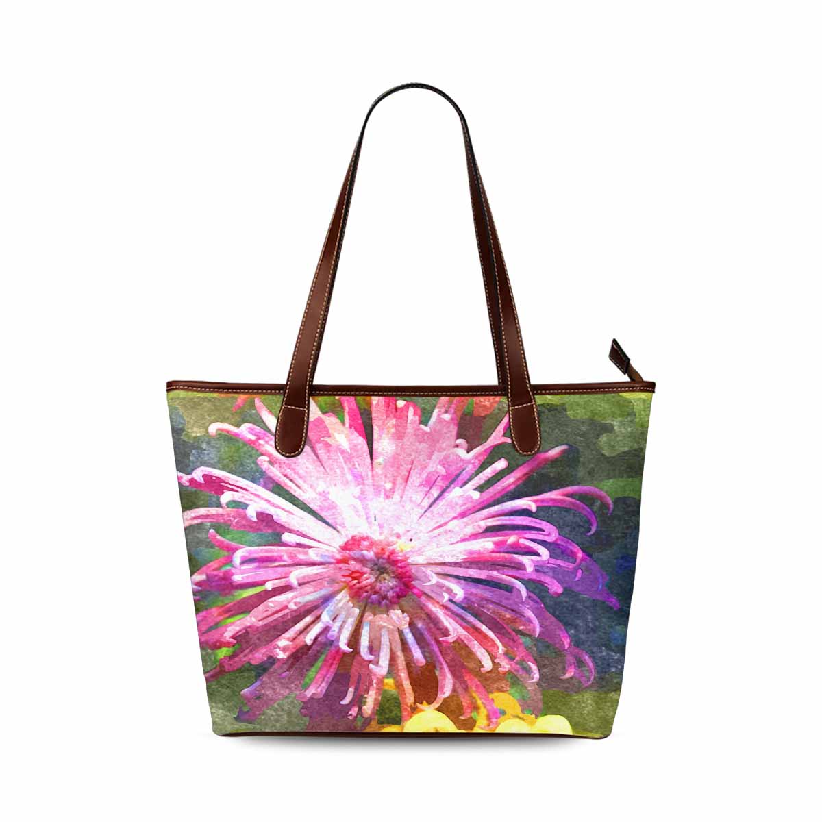 Classic Fabric handbag, watercolor floral, design 208