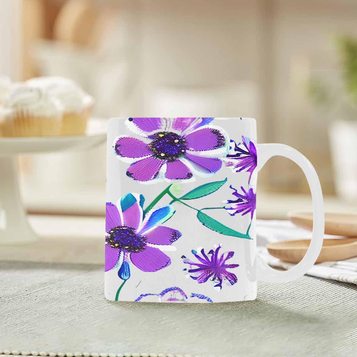 Quality Mug, coffee mug, tea cup, Bright florals, Set 1A, Design 143