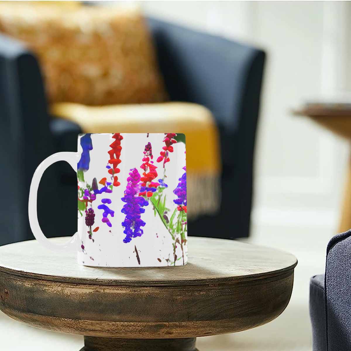 Quality Mug, coffee mug, tea cup, Bright florals, Set 1A, Design 4