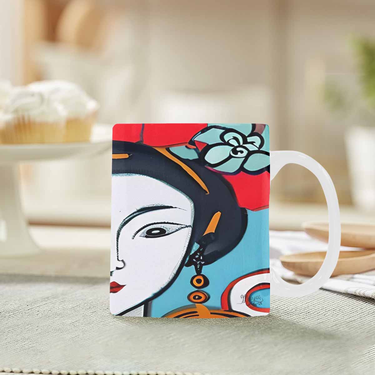 Quality Mug, coffee mug, tea cup, Asian Faces, Design 46