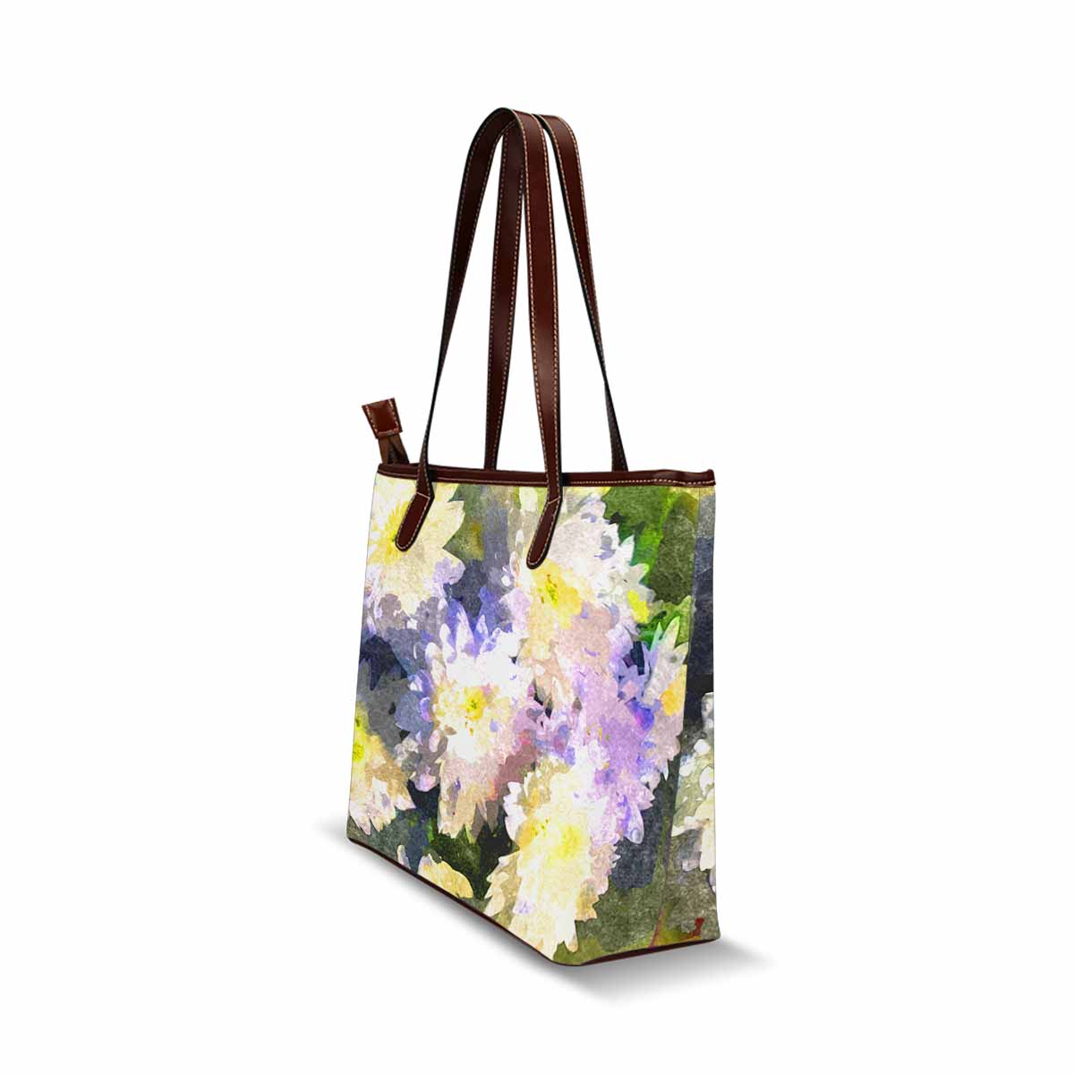 Classic Fabric handbag, watercolor floral, design 53