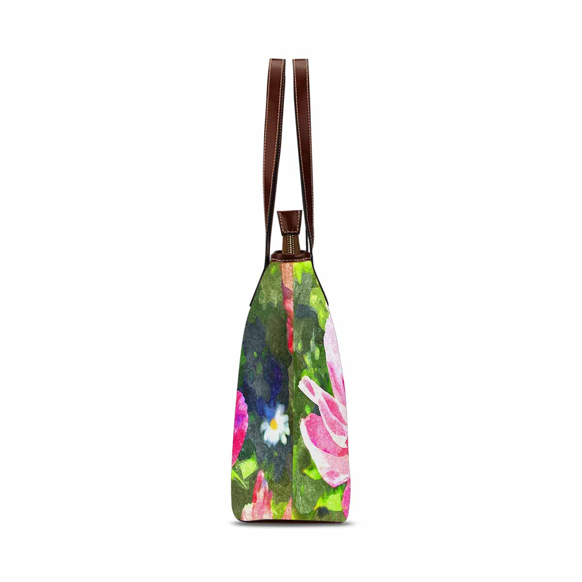 Classic Fabric handbag, watercolor floral, design 90