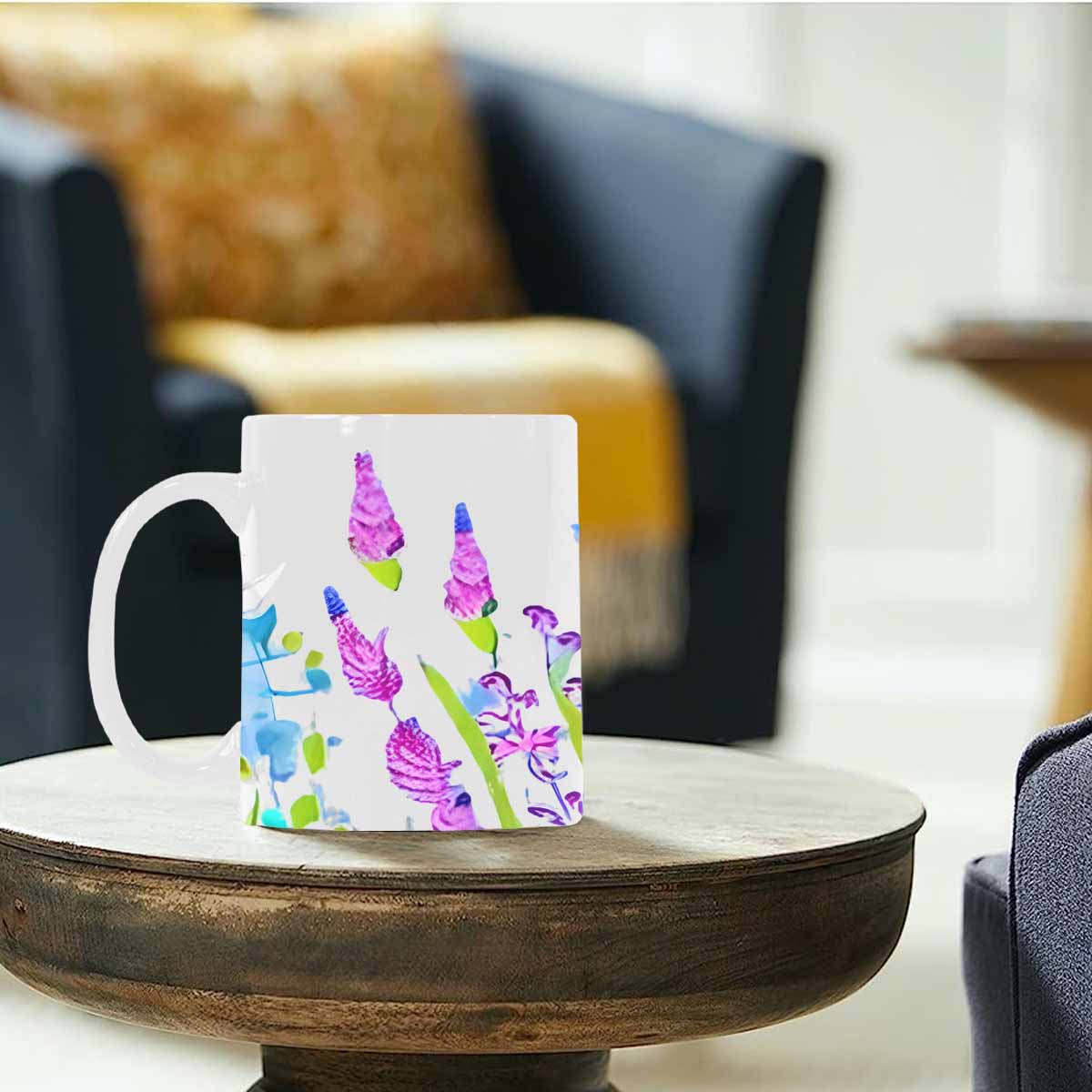 Quality Mug, coffee mug, tea cup, Bright florals, Set 1A, Design 9