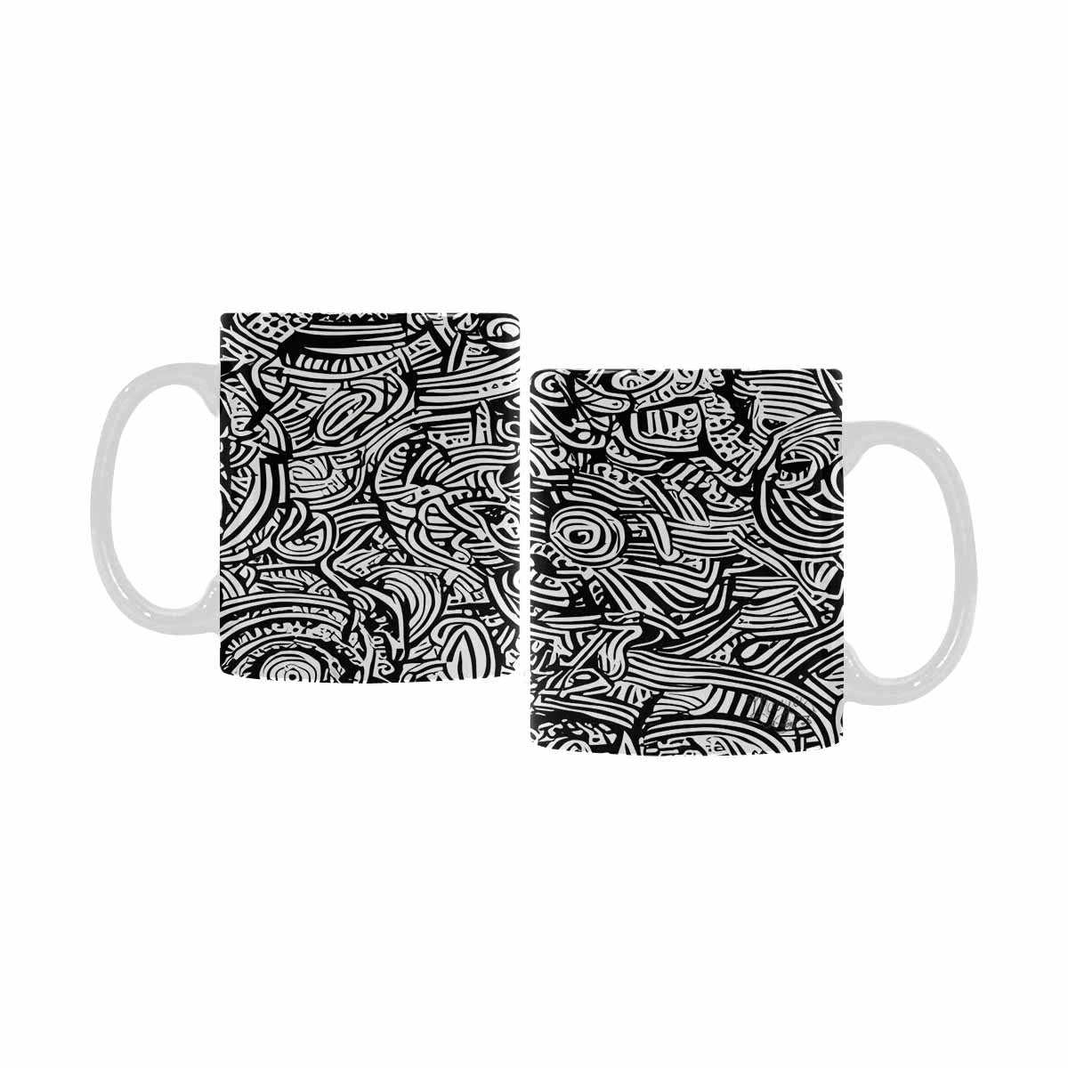 Quality Mug, coffee mug, tea cup, B & W Abstract, Set 1, design 31