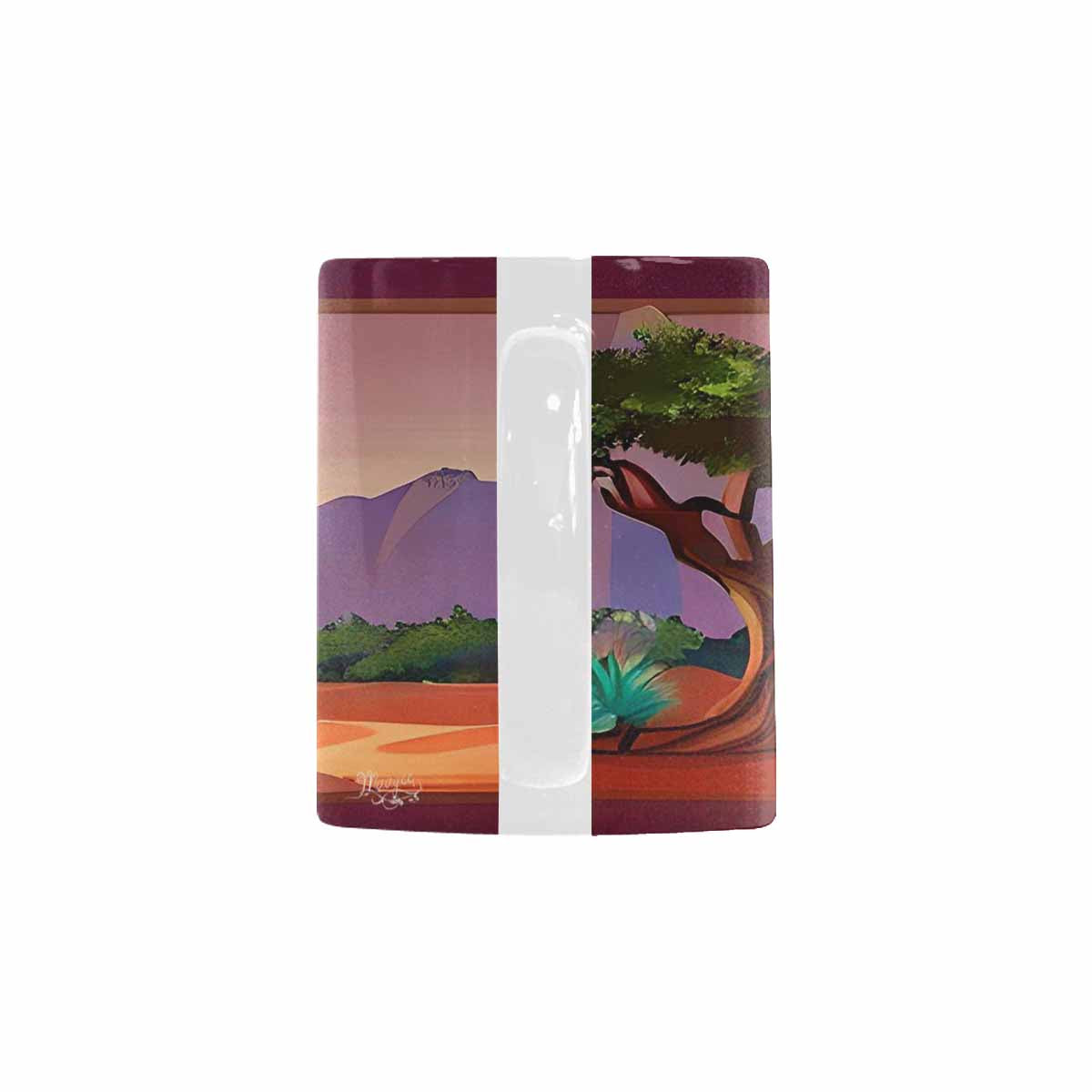 Coffee Mug, tea cup, desert scene, design 87