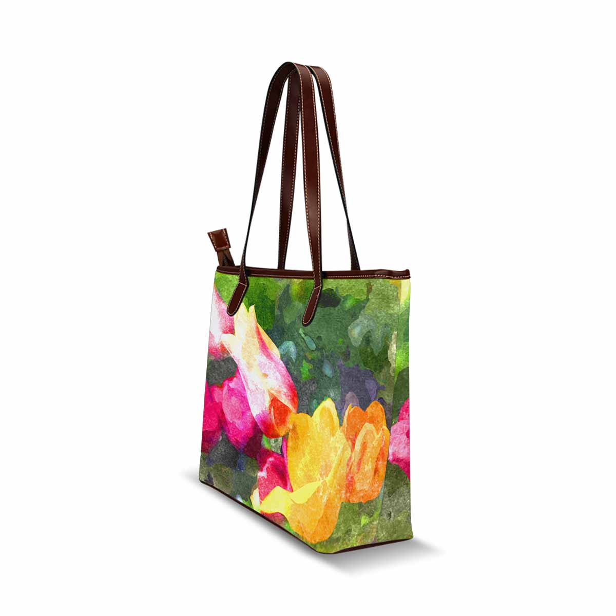 Classic Fabric handbag, watercolor floral, design 248