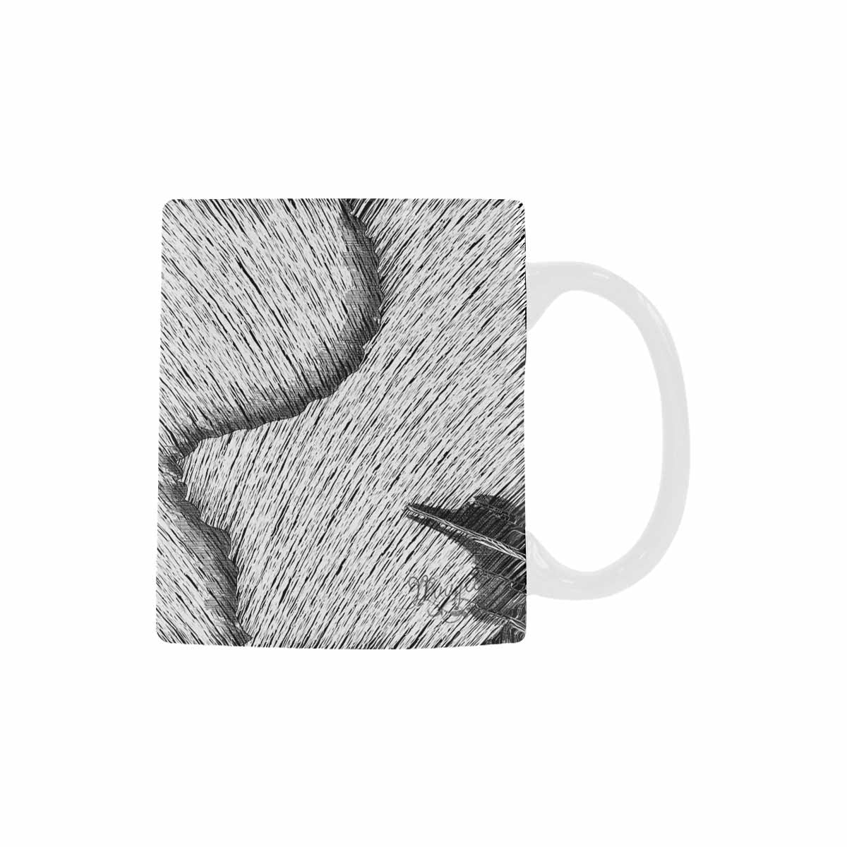 Quality Mug, coffee mug, tea cup, B & W Abstract, Set 1, design 60