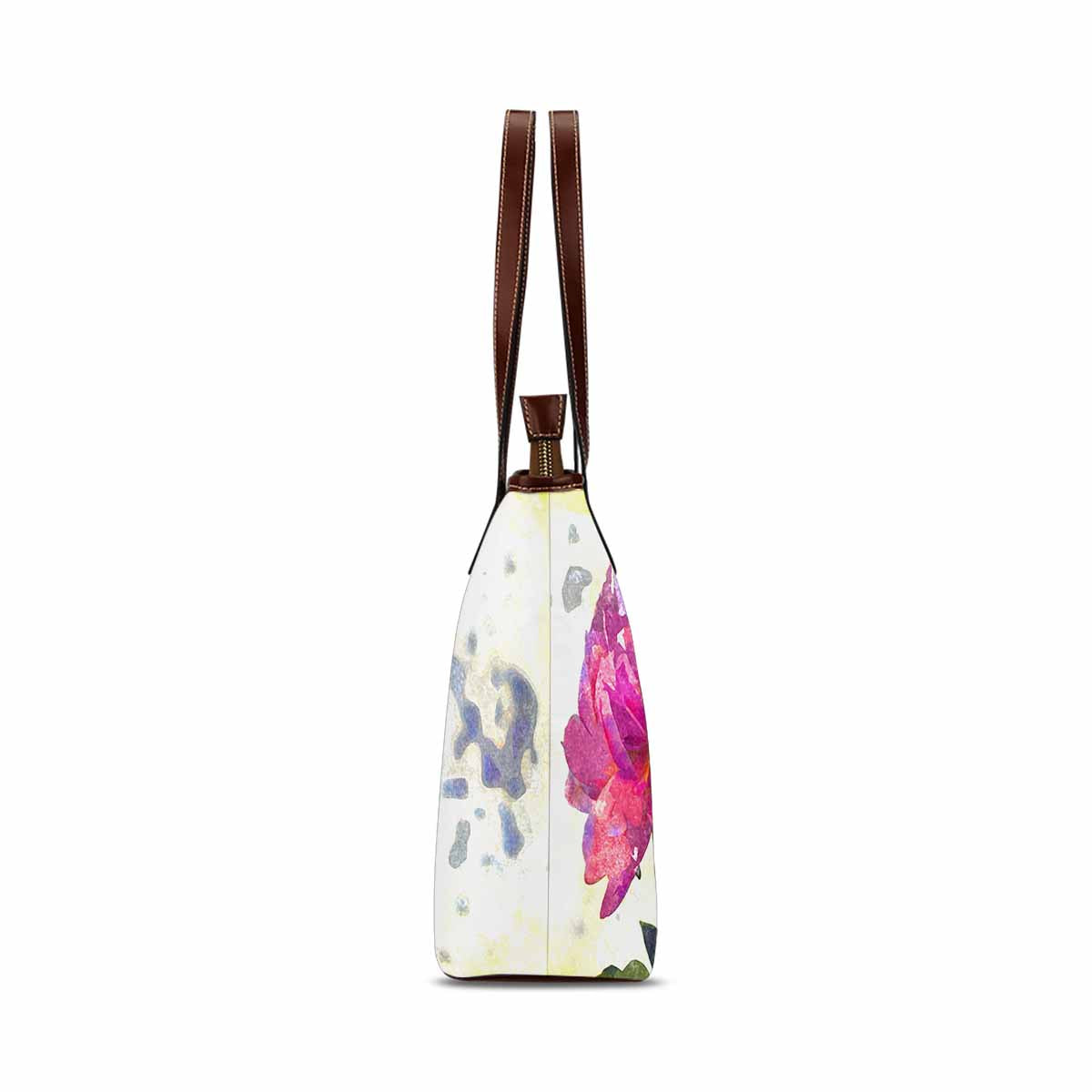 Classic Fabric handbag, watercolor floral, design 163