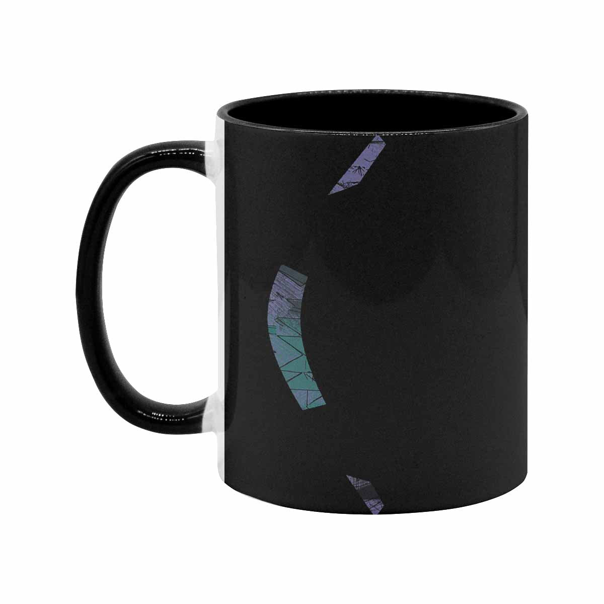 Coffee Mug, tea cup, black core, abstract, design 101