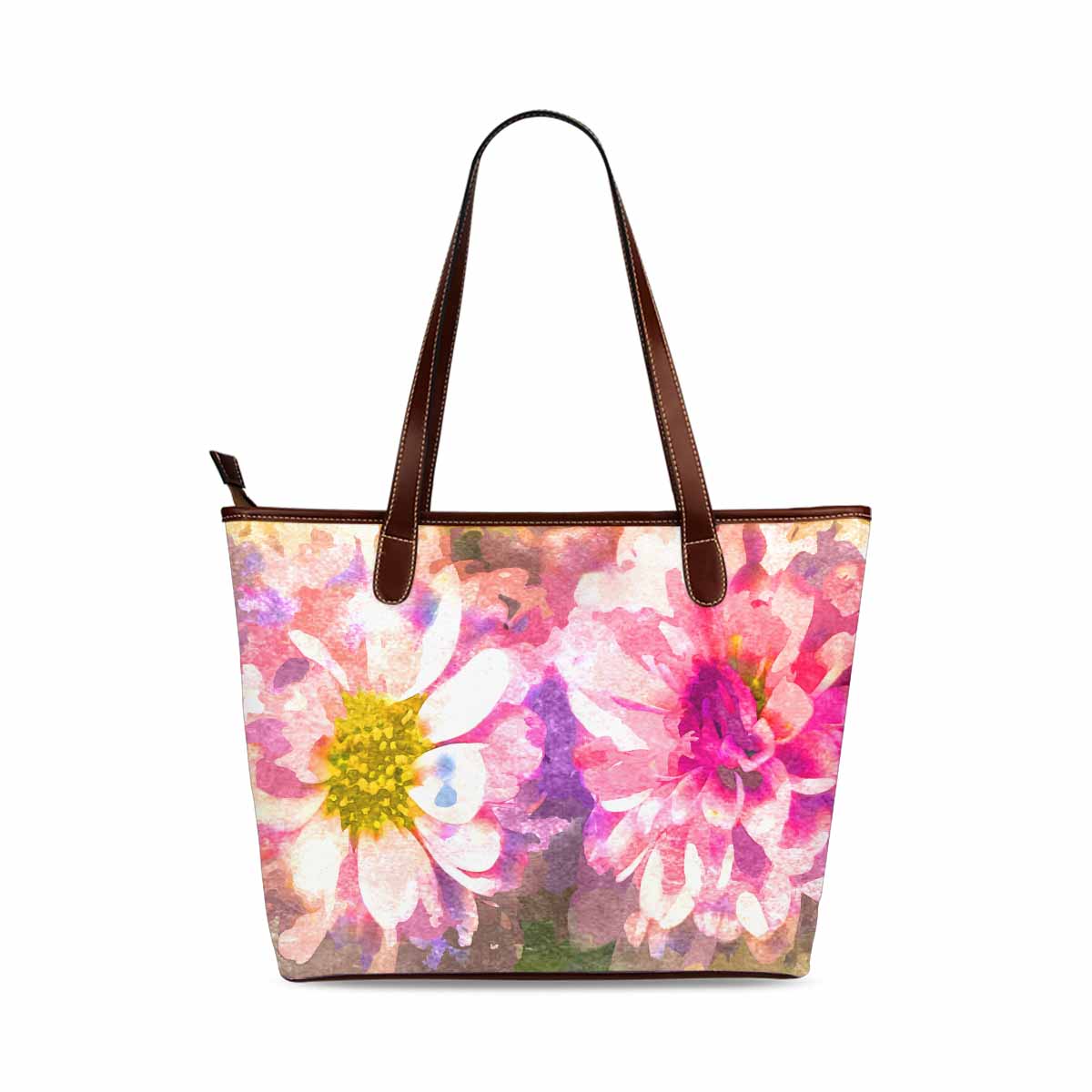 Classic Fabric handbag, watercolor floral, design 33