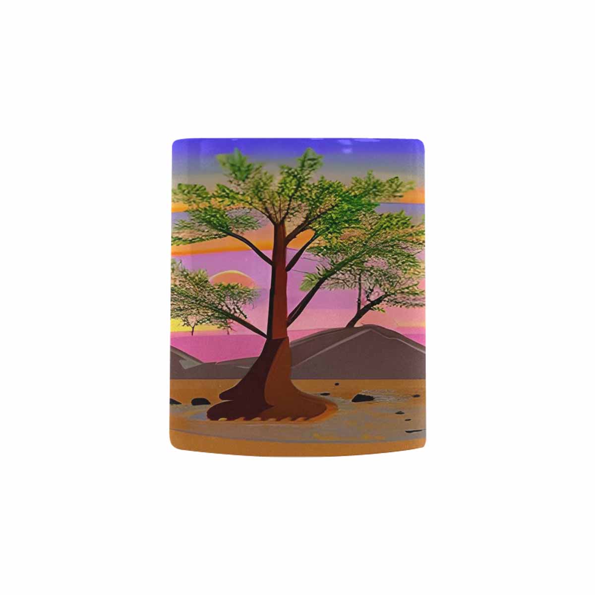 Coffee Mug, tea cup, desert scene, design 80