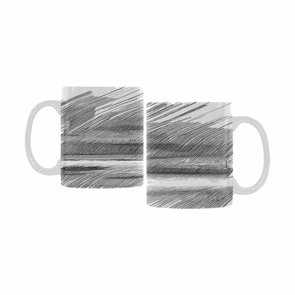 Quality Mug, coffee mug, tea cup, B & W Abstract, Set 1, design 147