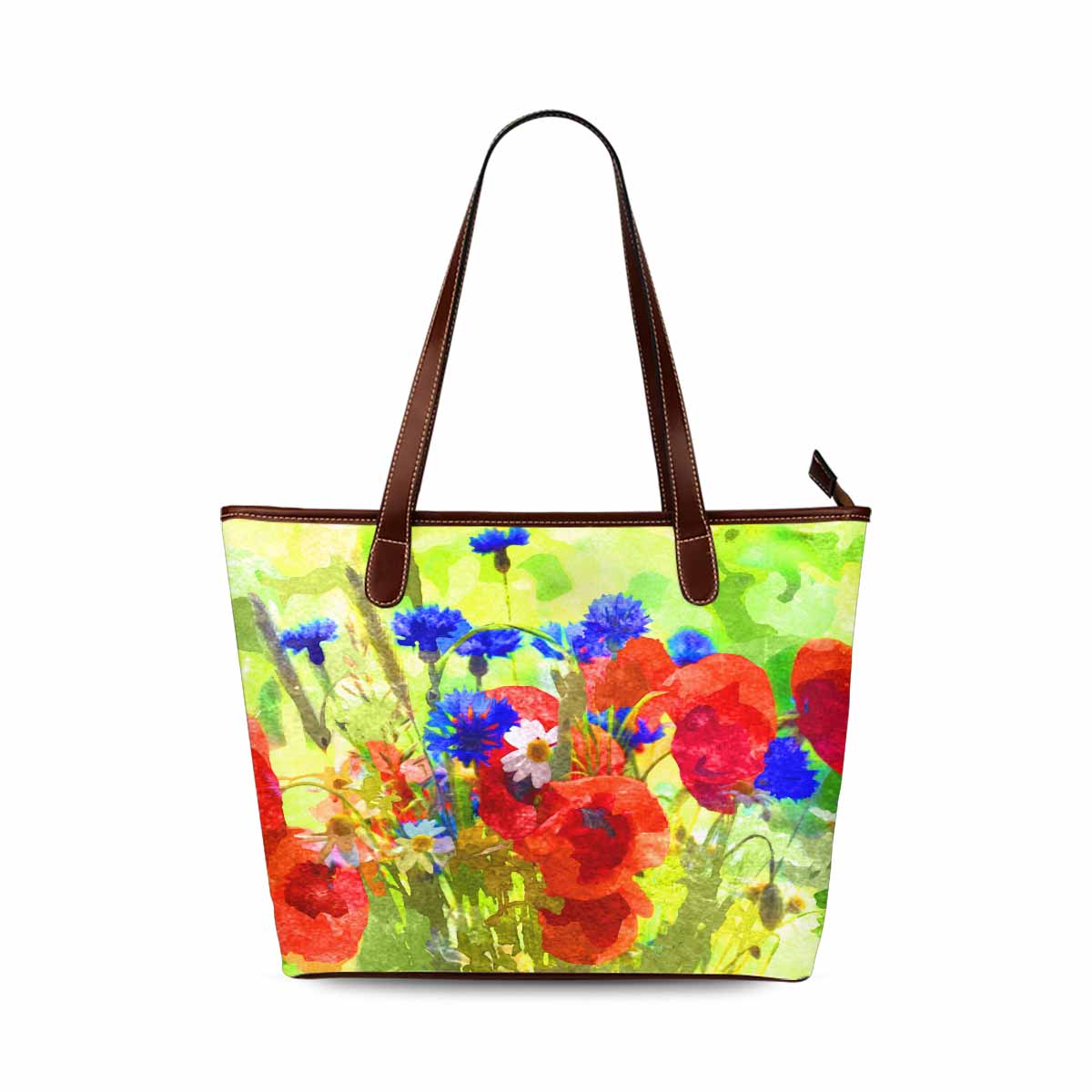 Classic Fabric handbag, watercolor floral, design 206