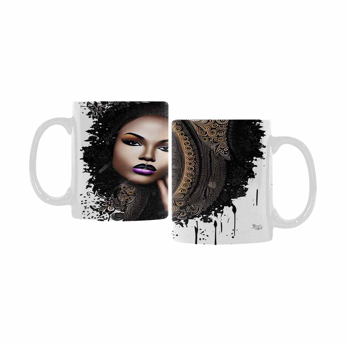 Quality Mug, coffee mug, tea cup, Black Faces, Set 1, design 29