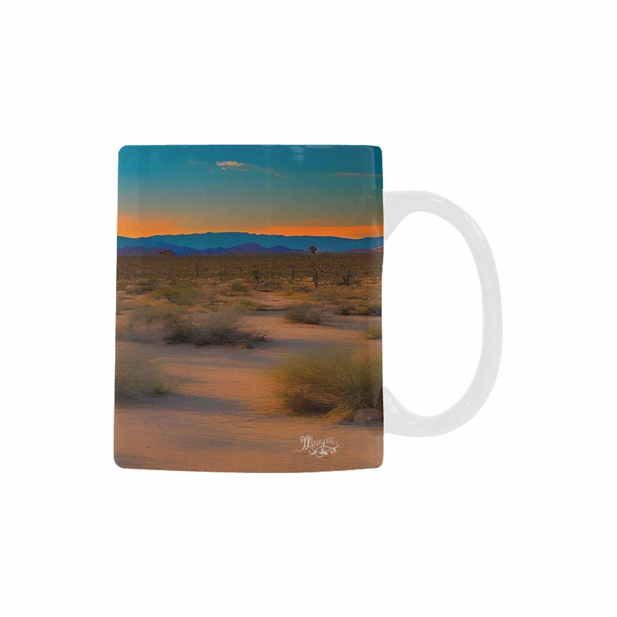 Coffee Mug, tea cup, desert scene, design 7