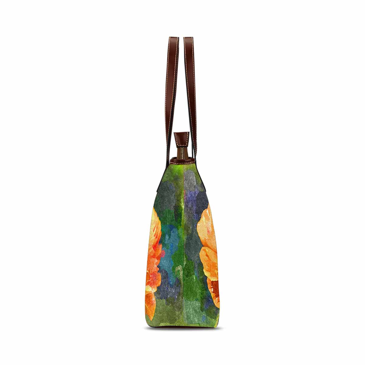 Classic Fabric handbag, watercolor floral, design 216