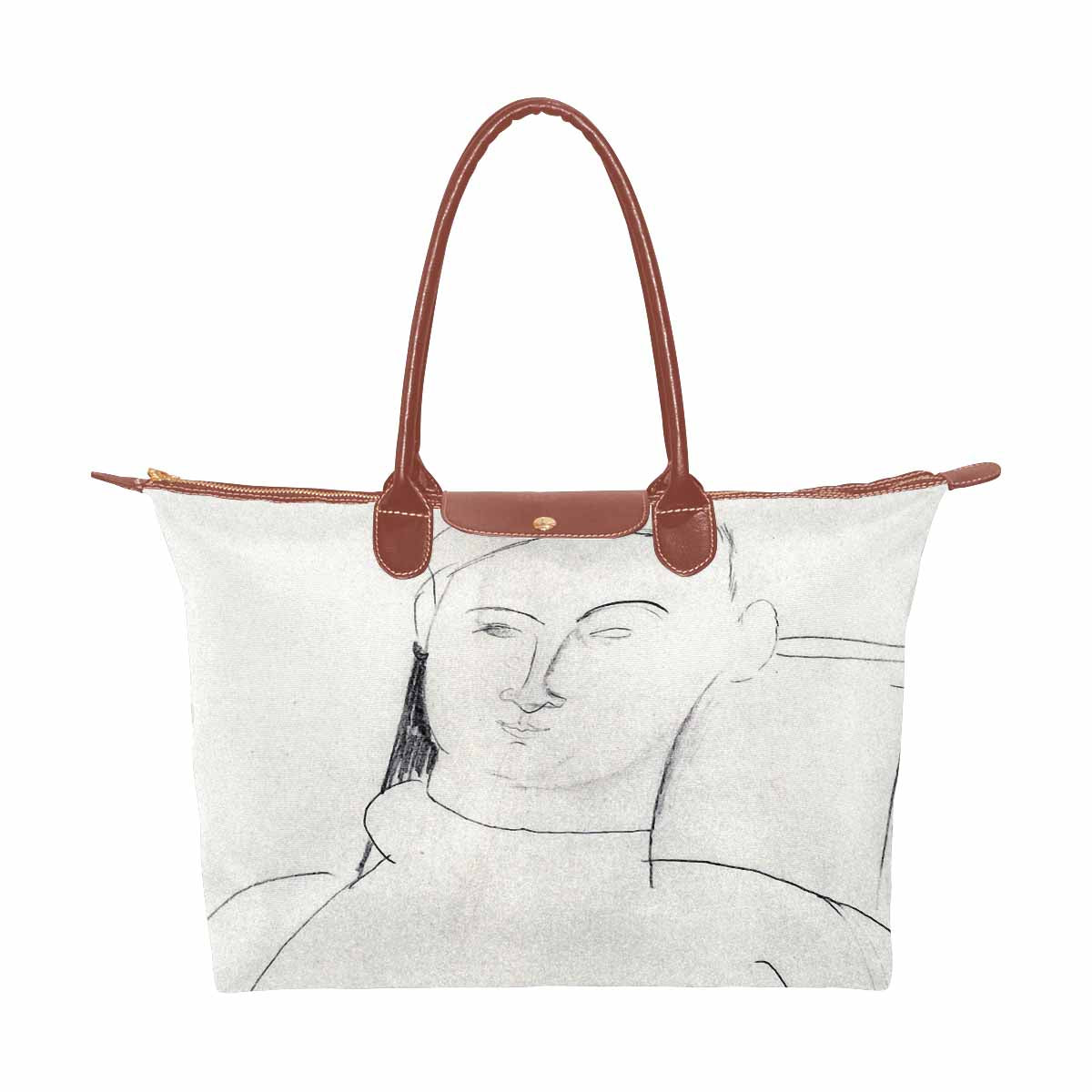 Classic handbag, Modigliani design, choice of 2 colors, Jacques Lipchitz