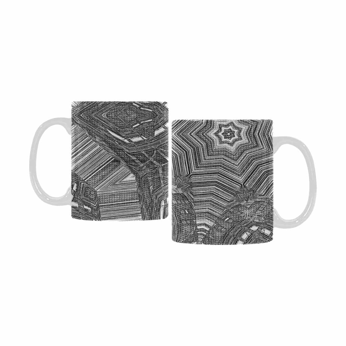 Quality Mug, coffee mug, tea cup, B & W Abstract, Set 1, design 82