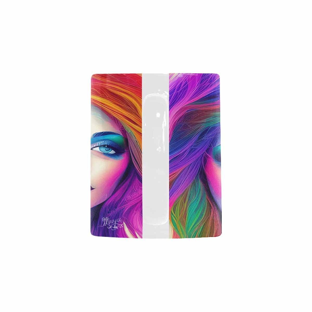 USA, Color Coffee Mug, tea cup, caucasian Face, design 35