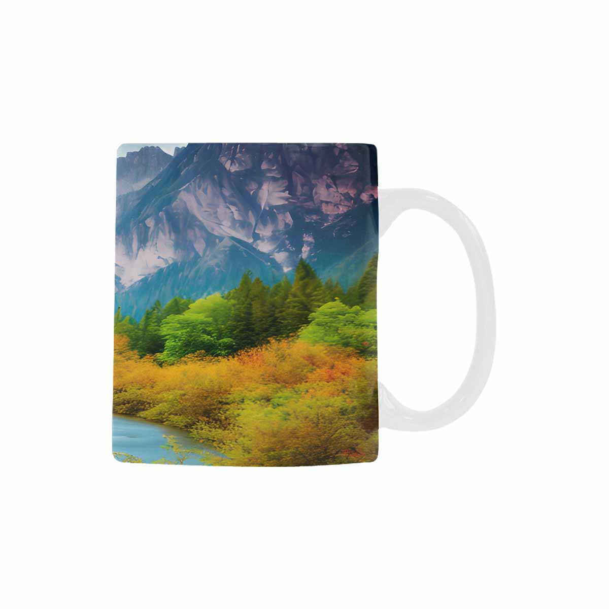 Rivers & Mountains Landscape mugs, set 1 design 22