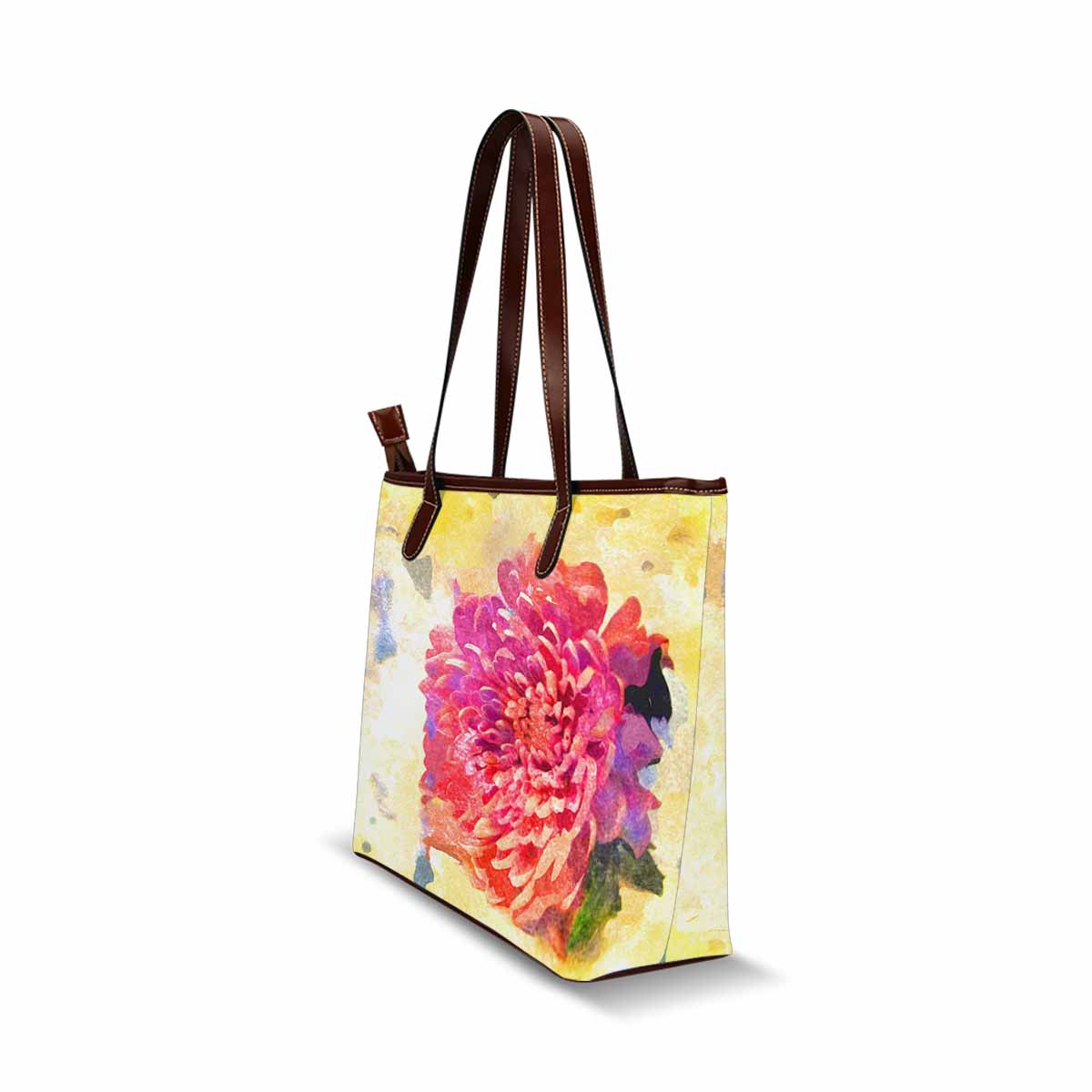 Classic Fabric handbag, watercolor floral, design 39