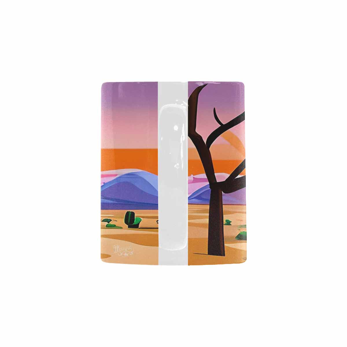 Coffee Mug, tea cup, desert scene, design 84