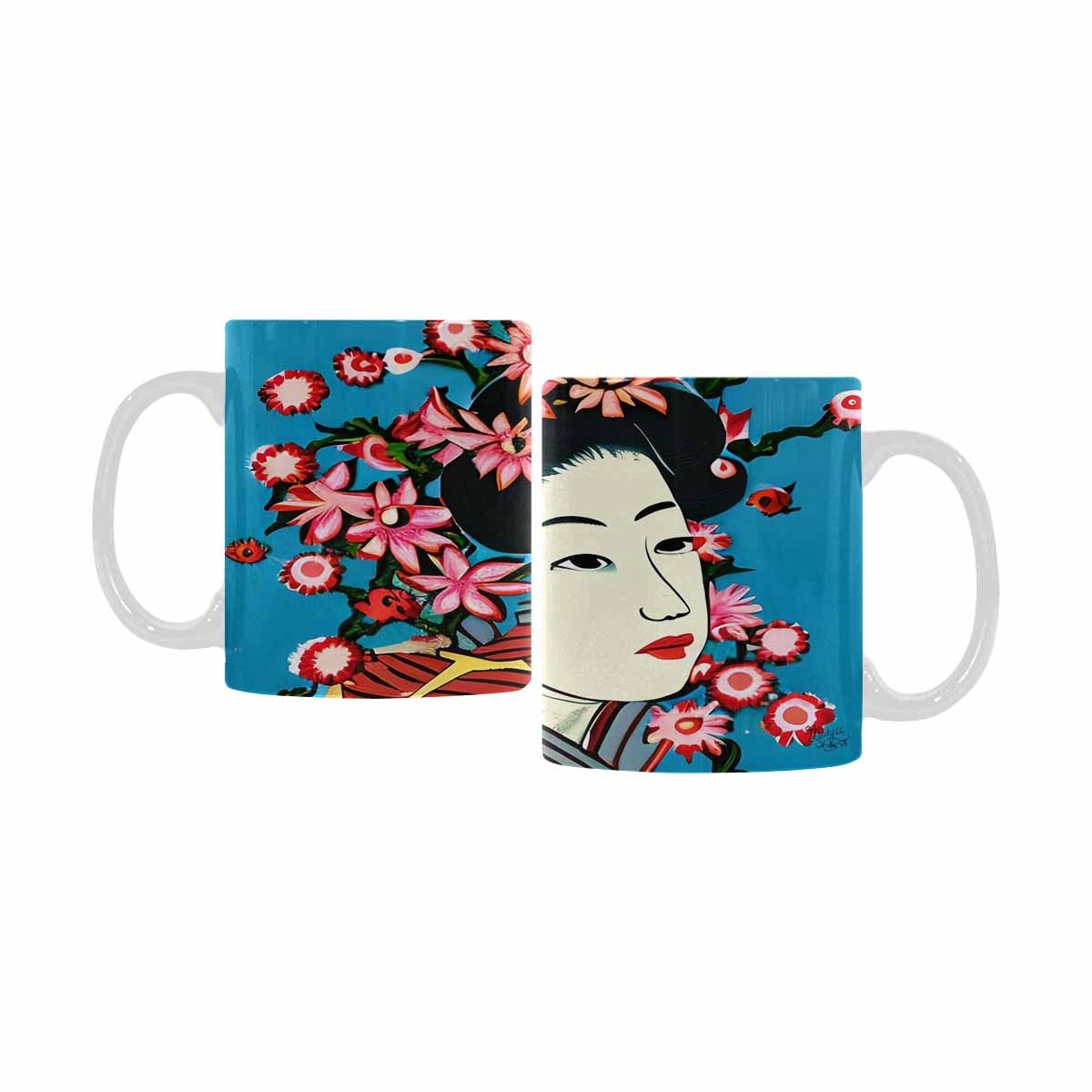 Quality Mug, coffee mug, tea cup, Asian Faces, Design 68